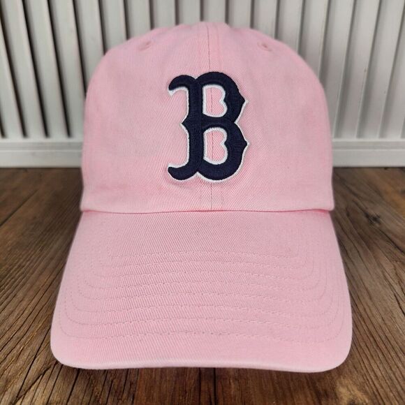 VTG Boston Red Sox Twins Enterprise Strapback Hat Cap Pink Classic MLB Baseball - Picture 2 of 11
